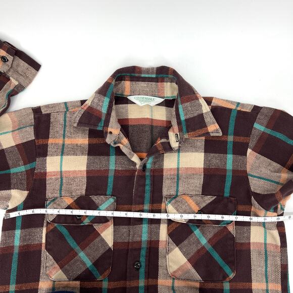 Vintage Clydesdale Reidbord Bros. Co. USA Flannel Plaid Button Up Shirt Size L - Picture 4 of 8